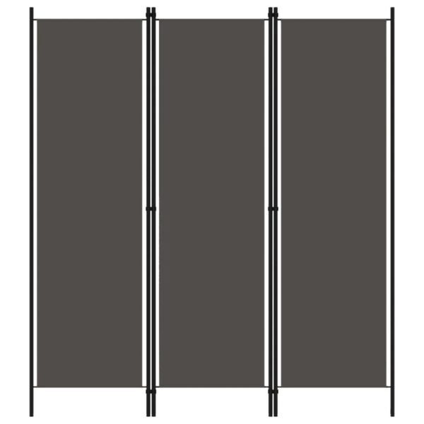 Modern Contemporary Anthracite 3-Panel Room Divider – Modern Privacy & Partition