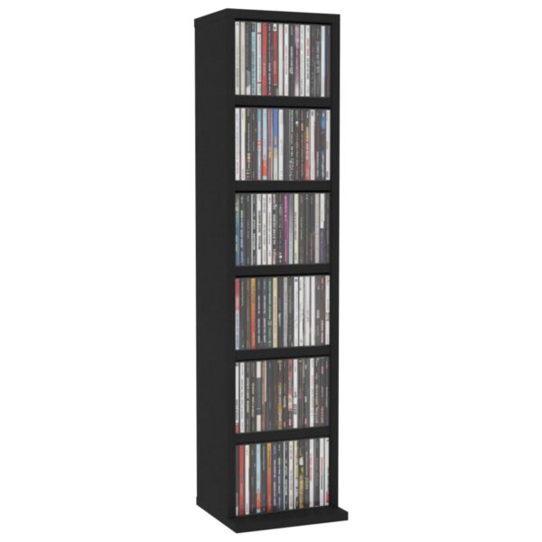 Elegant Black CD Cabinet - Stylish & Durable Music Storage Solution for Home & Office