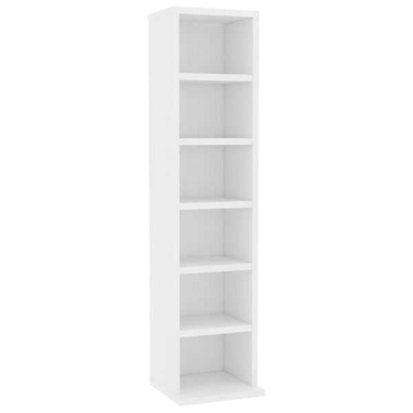 Elegant White CD Cabinet - Stylish & Durable Music Storage Solution for Home & Office