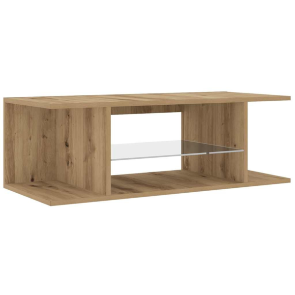 Modern Artisan oak TV Cabinet with RGB LED Lights – Sleek Media Console for Home Entertainment