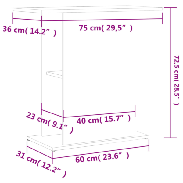 vidaXL Aquarium Stand – Sturdy Black Fish Tank Cabinet with Storage