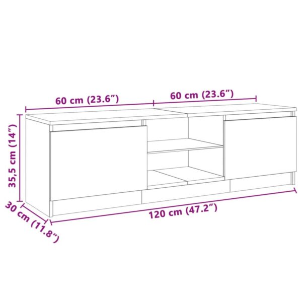 Modern Black TV Cabinet with RGB LED Lights | Sturdy Engineered Wood & Tempered Glass Design